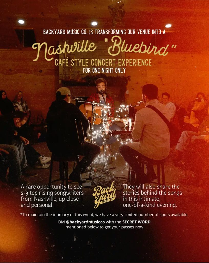 Nashville Bluebird Concert Experience at Station No.2